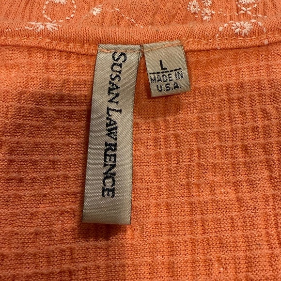 Susan Lawrence Orange Sleeveless Square Neck - Picture 3 of 3